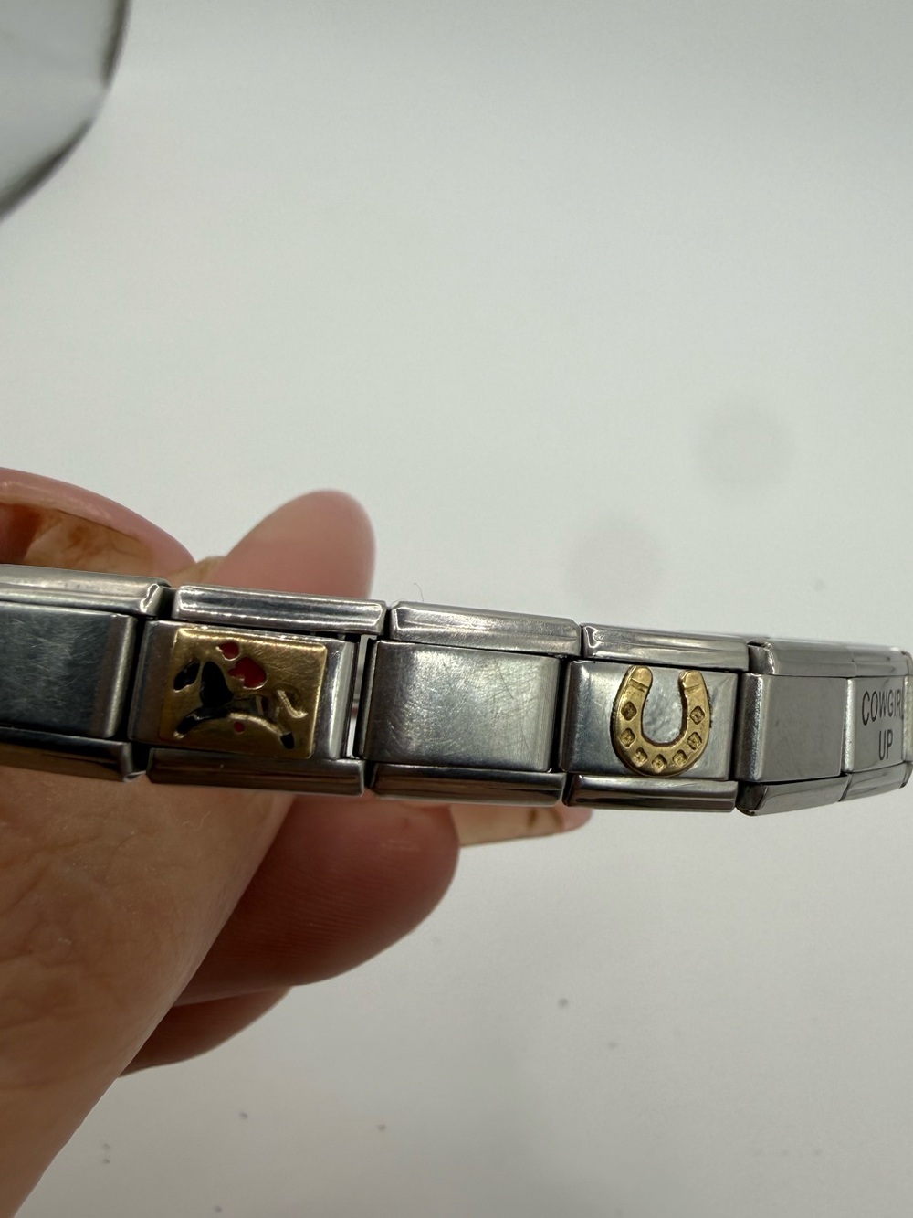Nomination Italian Charm Bracelet Western Cowgirl Horse Mixed Links